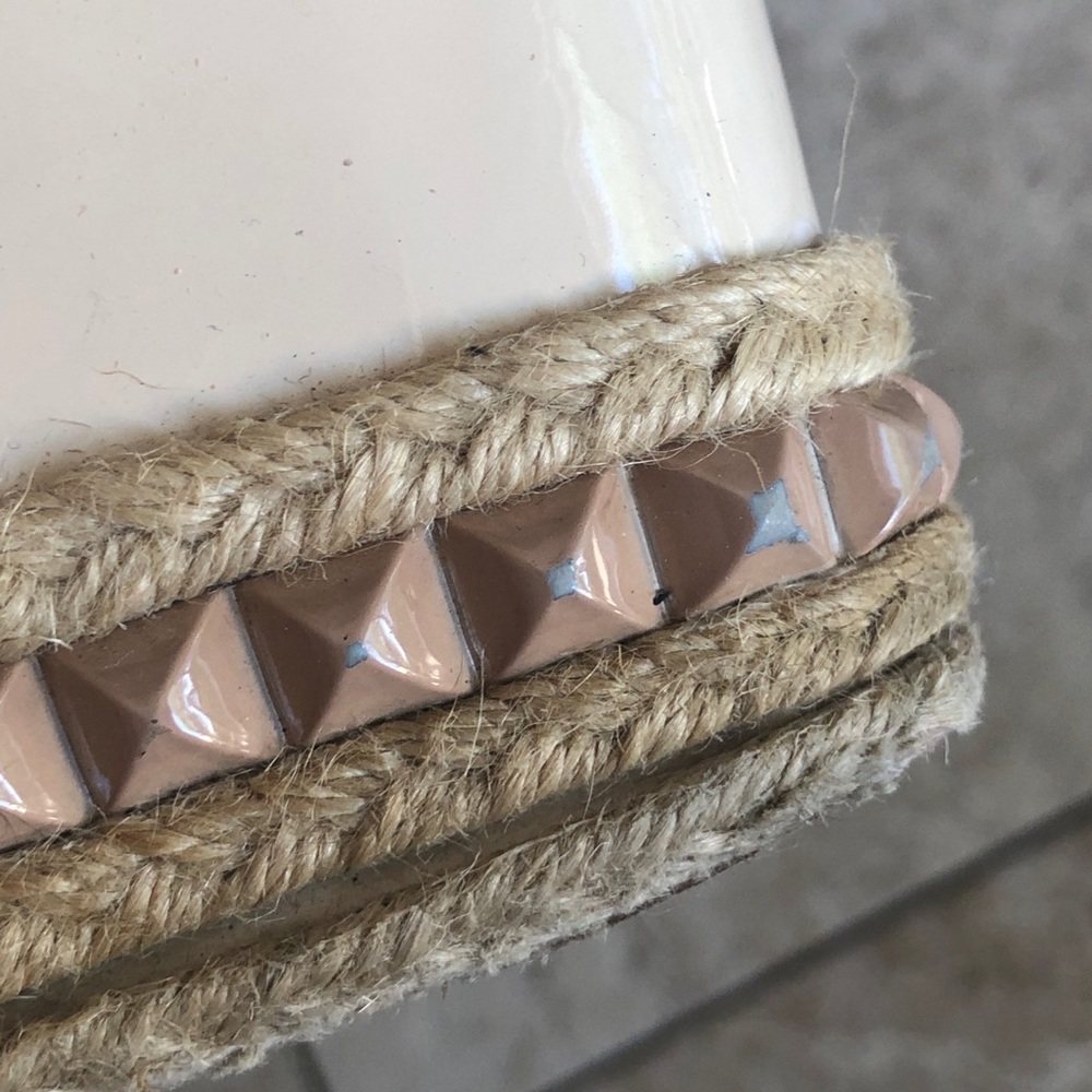 Louboutin pale nude and pink espadrille wedges - Picture 6 of 7